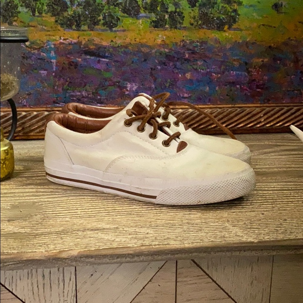 Ralph Lauren white tennis shoes
